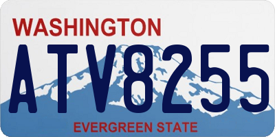 WA license plate ATV8255