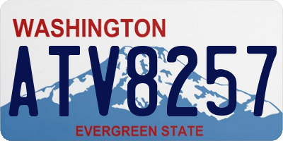 WA license plate ATV8257