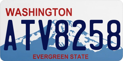WA license plate ATV8258