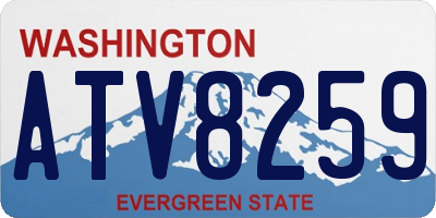 WA license plate ATV8259