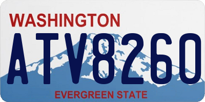 WA license plate ATV8260