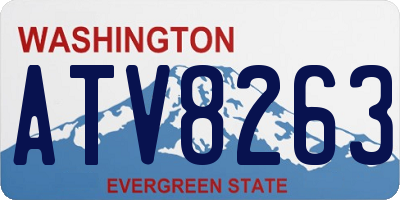 WA license plate ATV8263