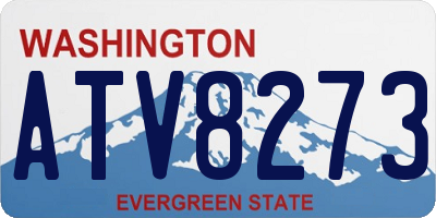 WA license plate ATV8273