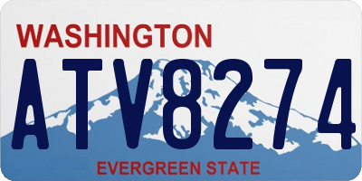 WA license plate ATV8274