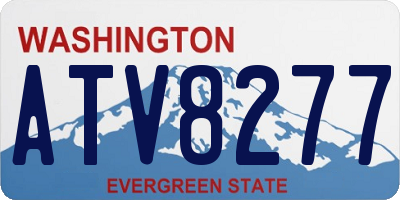 WA license plate ATV8277
