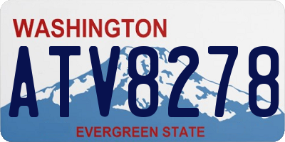 WA license plate ATV8278