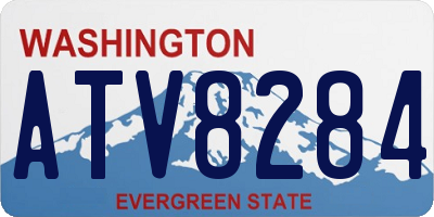 WA license plate ATV8284