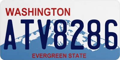 WA license plate ATV8286