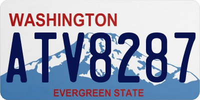 WA license plate ATV8287