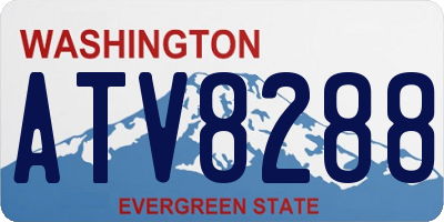 WA license plate ATV8288