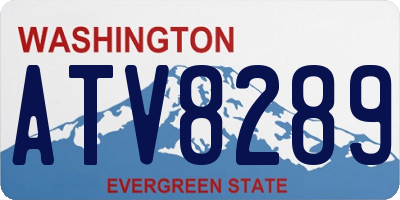WA license plate ATV8289