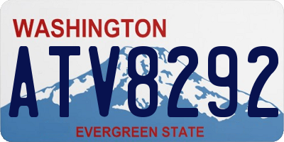 WA license plate ATV8292