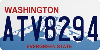 WA license plate ATV8294