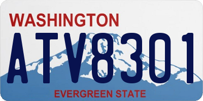 WA license plate ATV8301