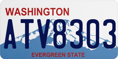 WA license plate ATV8303