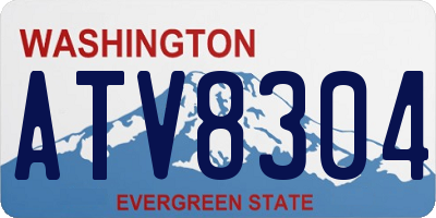 WA license plate ATV8304