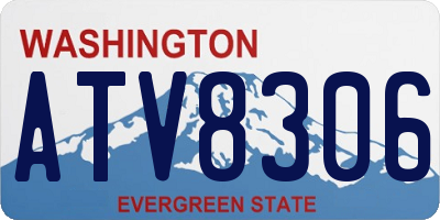 WA license plate ATV8306