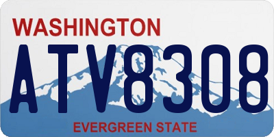 WA license plate ATV8308