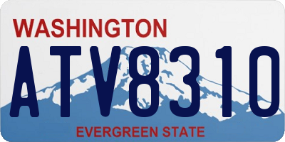 WA license plate ATV8310