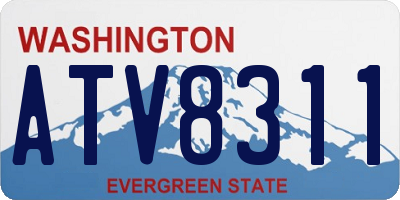 WA license plate ATV8311