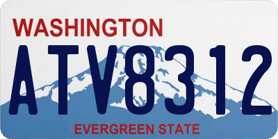 WA license plate ATV8312
