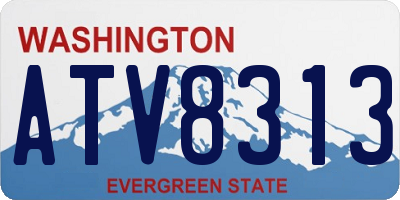 WA license plate ATV8313