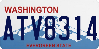 WA license plate ATV8314