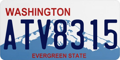 WA license plate ATV8315