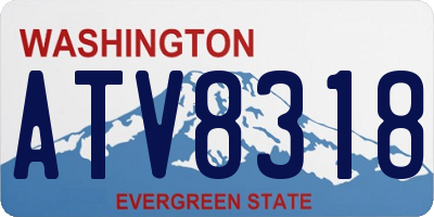 WA license plate ATV8318