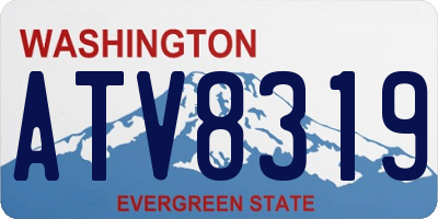 WA license plate ATV8319