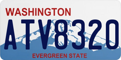 WA license plate ATV8320