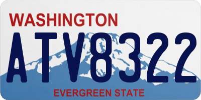 WA license plate ATV8322