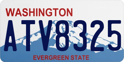 WA license plate ATV8325