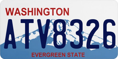 WA license plate ATV8326