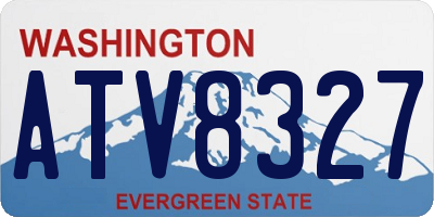 WA license plate ATV8327
