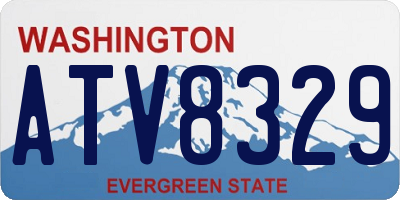 WA license plate ATV8329