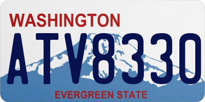 WA license plate ATV8330