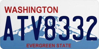 WA license plate ATV8332