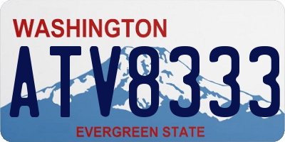 WA license plate ATV8333