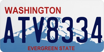 WA license plate ATV8334