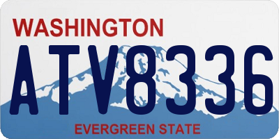 WA license plate ATV8336