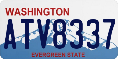 WA license plate ATV8337