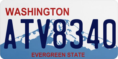 WA license plate ATV8340