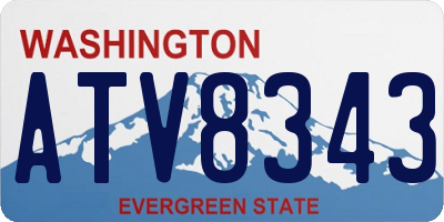 WA license plate ATV8343