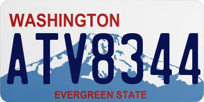 WA license plate ATV8344