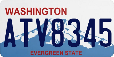 WA license plate ATV8345