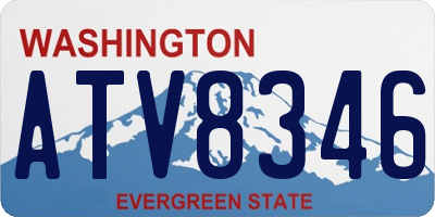 WA license plate ATV8346