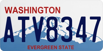 WA license plate ATV8347