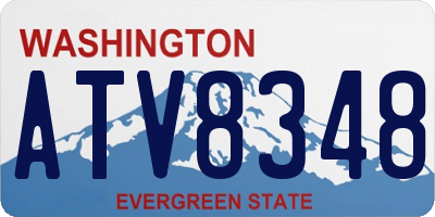 WA license plate ATV8348