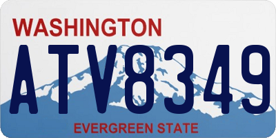 WA license plate ATV8349